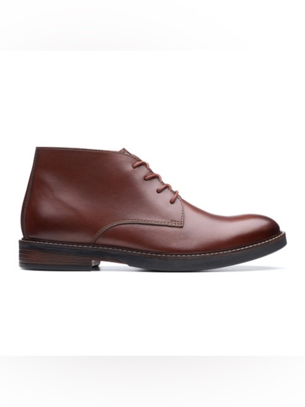 NEW!! Men's Clarks Paulson Mid Mahogany Leather Chukka Lace-Up Boot Size 11M